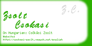 zsolt csokasi business card